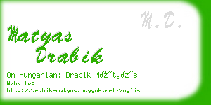 matyas drabik business card